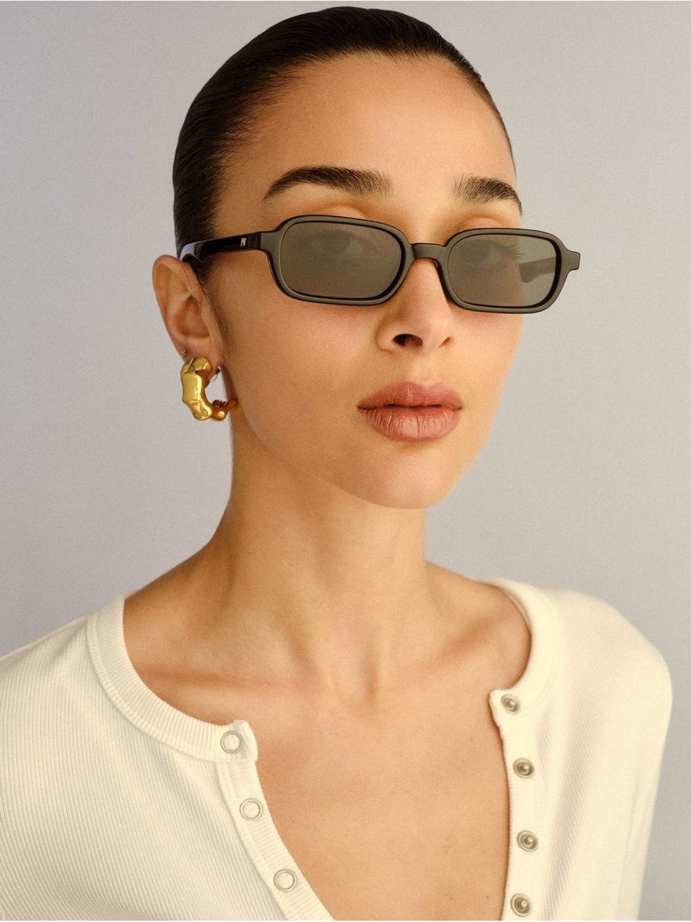 Le Specs Pilferer Black Rectangular Sunglasses